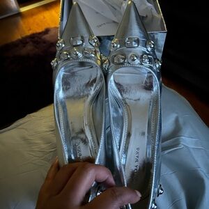 Silver Studded Women's Shoes